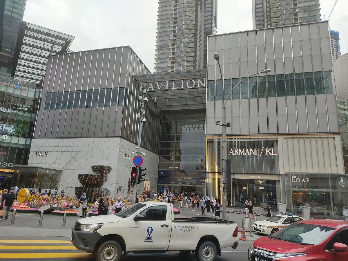 The entrance of Pavilion Kuala Lumpur shopping mall in Bukit Bintang