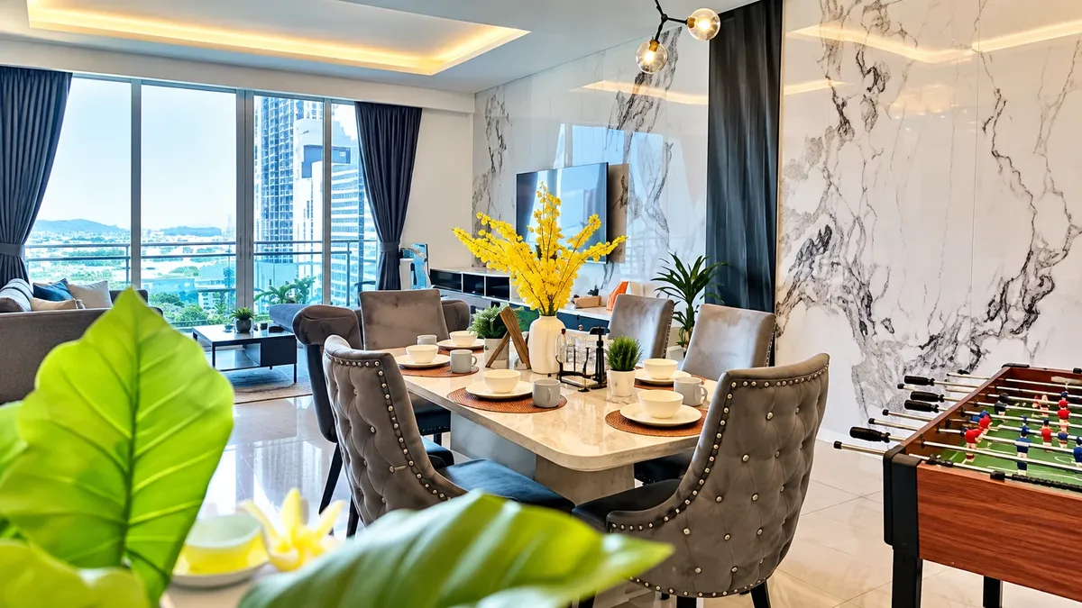 Living and dining area